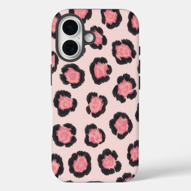 Chic Pink Leopard Print  Case-Mate iPhone Case (Back)
