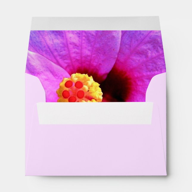 Chic Pink Nature Flower  Blossom Background Envelope (Back (Bottom))
