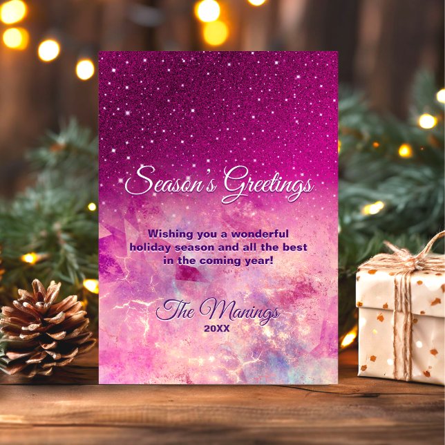 Chic pink ombre glitter Christmas new year (Creator Uploaded)