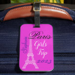 Chic Pink Paris Eiffel Tower Girls Trip Luggage Tag<br><div class="desc">Chic Pink Paris Eiffel Tower Girls Trip Luggage Tag

Perfect for planning a Girls trip.  Personalise your luggage with a memorable tag as a special reminder that your Girls Trip was a fantastic European vacation.</div>
