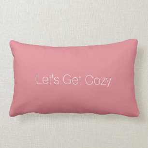 Chic Pink Personalised Message Lumbar Cushion