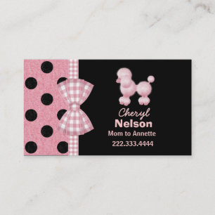 Chic Pink Poodle Mummy Card