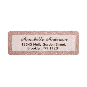 Chic Pink Rose Gold Glitter Sparkle Personalised