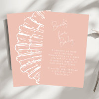 Chic Pink Scallop Shell Books For Baby Girl Shower