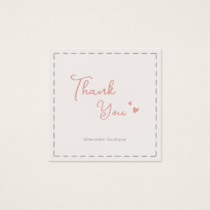 Chic Pink Sewing Business Thank You Card