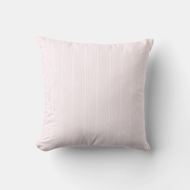 Chic Pink Stripe Accent Pillow (Front)