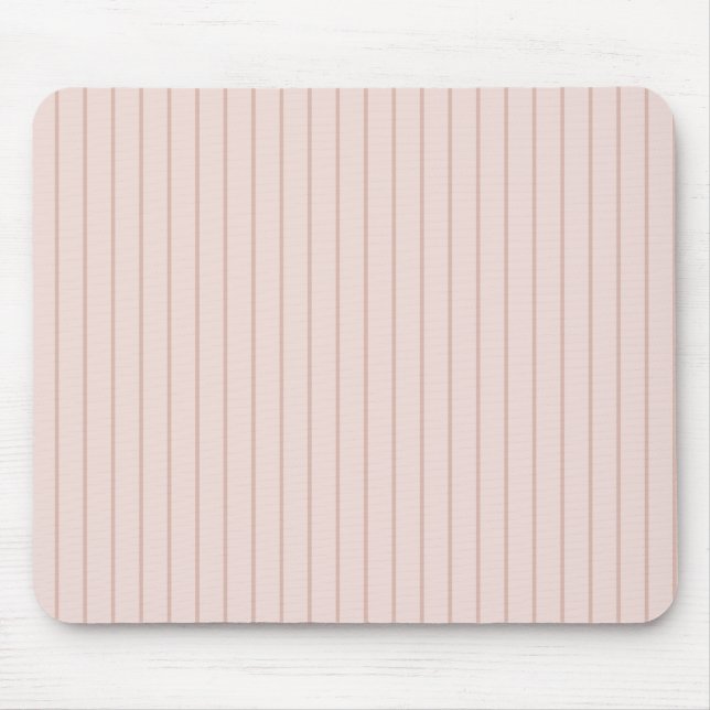 Chic Pink Stripes Mouse Mat (Front)