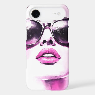 Chic Pink Watercolor Fashion Woman Sunglasses