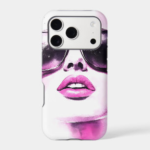 Chic Pink Watercolor Fashion Woman Sunglasses