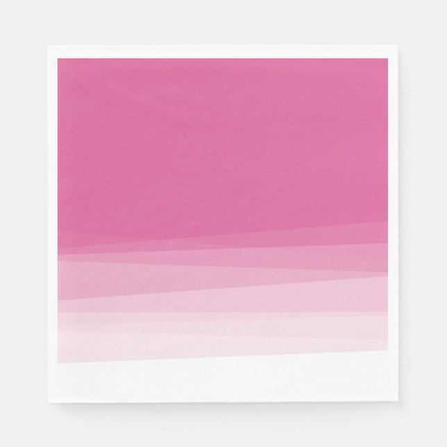 Chic Pink Watercolor Ombre Napkin (Front)