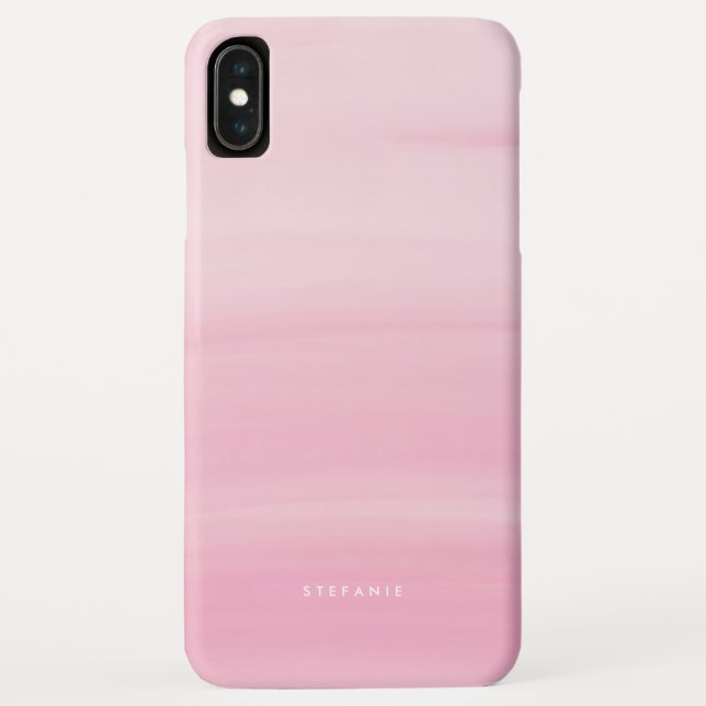 Chic Pink Watercolor Wash Modern Case-Mate iPhone Case (Back)
