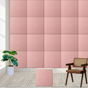 Chic Pink Wood Grain Ceramic Tile