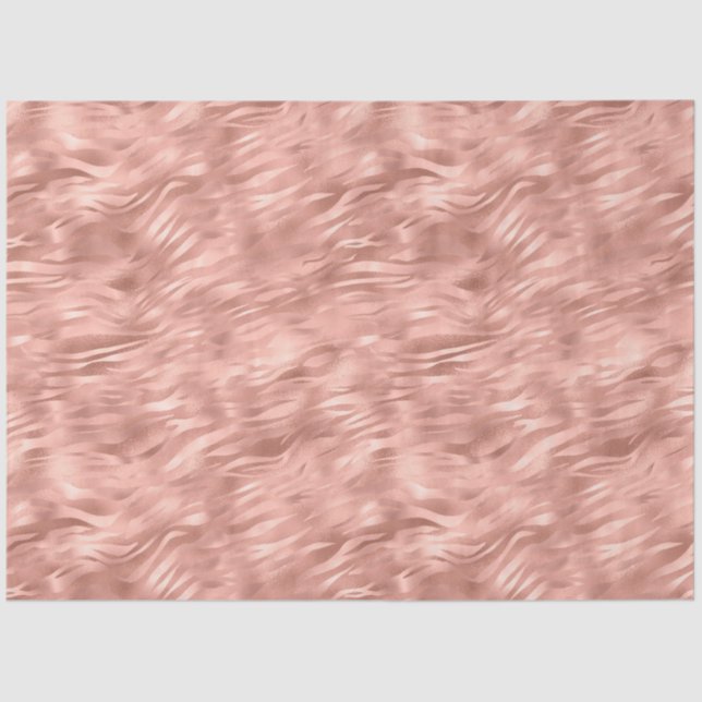 Chic Pink Zebra Stripes Tissue Paper (Front)