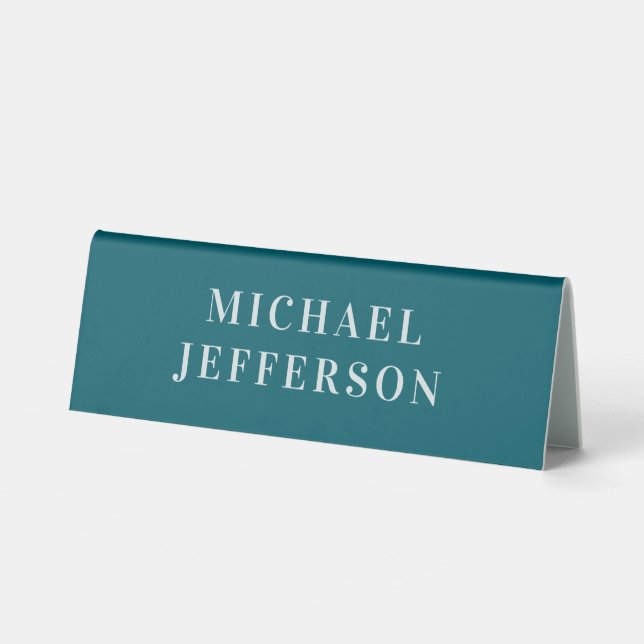 Chic Plain Dark Teal Colour Personalised Custom (Front)