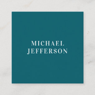 Chic Plain Dark Teal Colour Personalised Custom Enclosure Card
