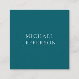 Chic Plain Dark Teal Colour Personalised Custom Enclosure Card