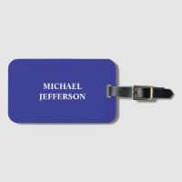 Chic Plain Deep Blue Personalised Custom Name