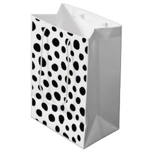 Chic Playful Energy Dalmatian Spot Pattern Medium Gift Bag