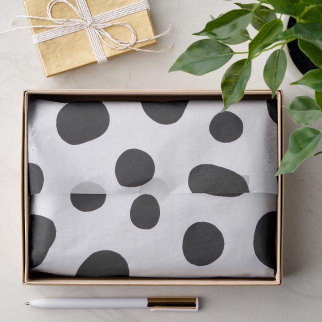 Chic Playful Energy Dalmatian Spot Pattern Tissue Paper (Gift)