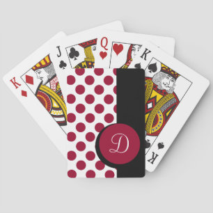 CHIC PLAYING CARDS_ 246 RED DOTS/BLACK STRIPE CARDS