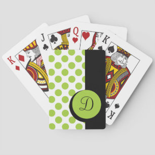 CHIC PLAYING CARDS_ 90 GREEN DOTS/BLACK STRIPE CARDS