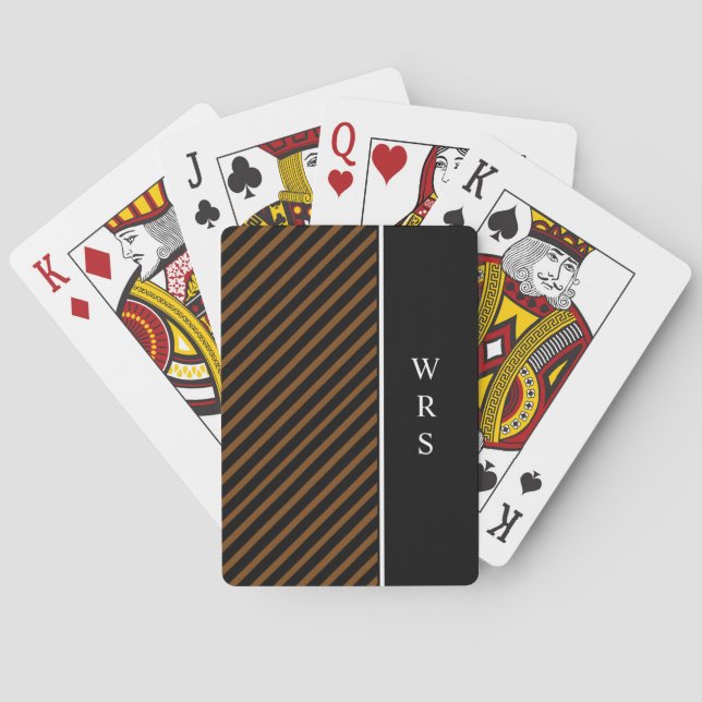 CHIC PLAYING CARDS_STRIPES//MONOGRAM  DIY CARDS (Back)