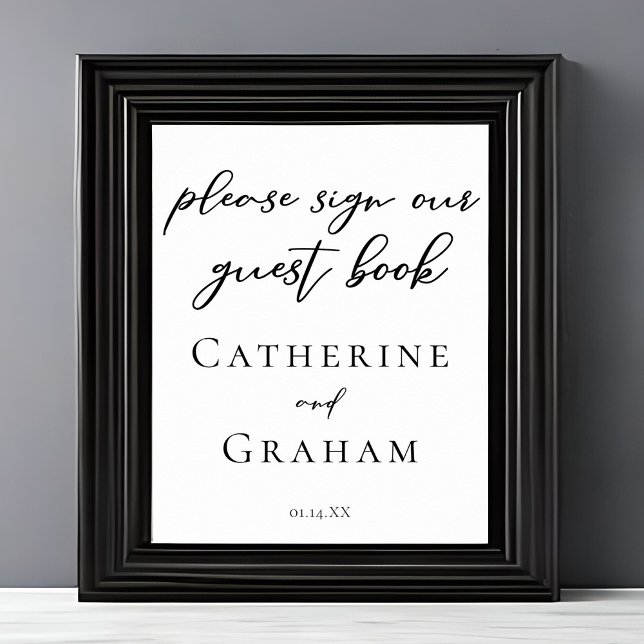 Chic Please Sign Our Wedding Guest Book Poster (Creator Uploaded)
