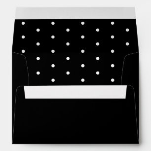 Chic Polka Dots Pattern Wedding Invitation Envelope