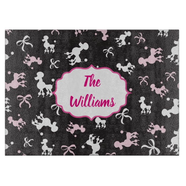 Chic Poodle Passion Cutting Board (Front)