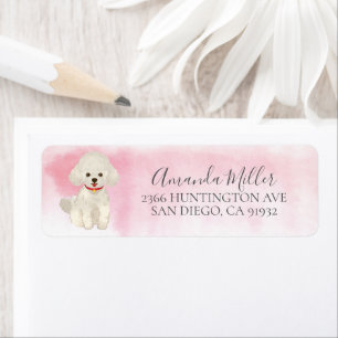 Chic Poodle Return Address Label