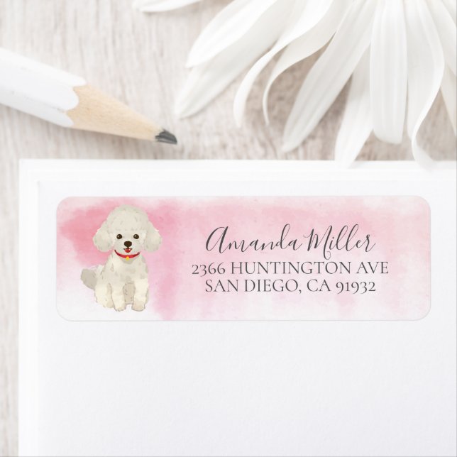 Chic Poodle Return Address Label (Insitu)