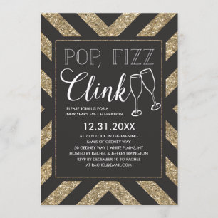 Chic Pop Fizz Clink Invitation