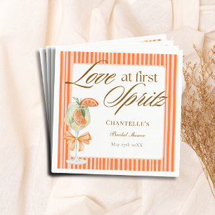 Chic Preppy Love At First Spritz Bridal Shower  Napkin