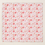 Chic Pretty Pink Hearts Scarf<br><div class="desc">Chic Pretty Pink Hearts scarf is wonderful to wear all year long,   it is especially nice in Valentine’s Day.   Very youthful and modern.  It is perfect for home,  work,  or  dinner.

Matching items from this pattern available</div>