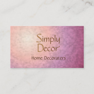 Chic Pretty Pink Orange> Home Decor Business Card