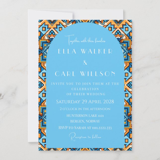 Chic Psychedelic Summer Groovy Invitation (Front)