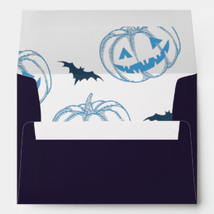 Chic Pumpkins Bats Halloween Envelope