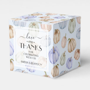 Chic Pumpkins Blue Boy Baby Shower Favour Box