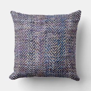 Chic purple cream chevron cushion