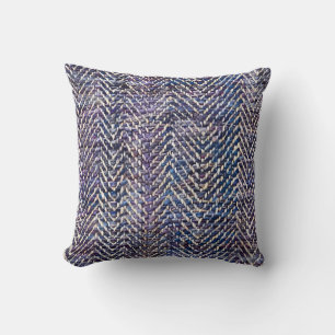 Chic purple cream chevron cushion