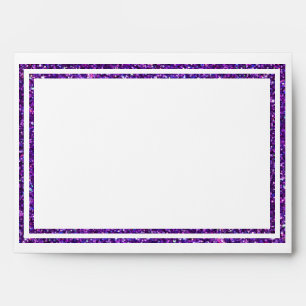 Chic Purple Faux Glittered Trim - Envelope