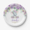 Chic Purple Floral Elephant Baby Shower Girl
