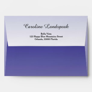 Chic Purple Glitter Modern Gradient Envelope