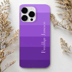Chic Purple Gradient Colour Block Personalised Case-Mate iPhone 14 Pro Max Case