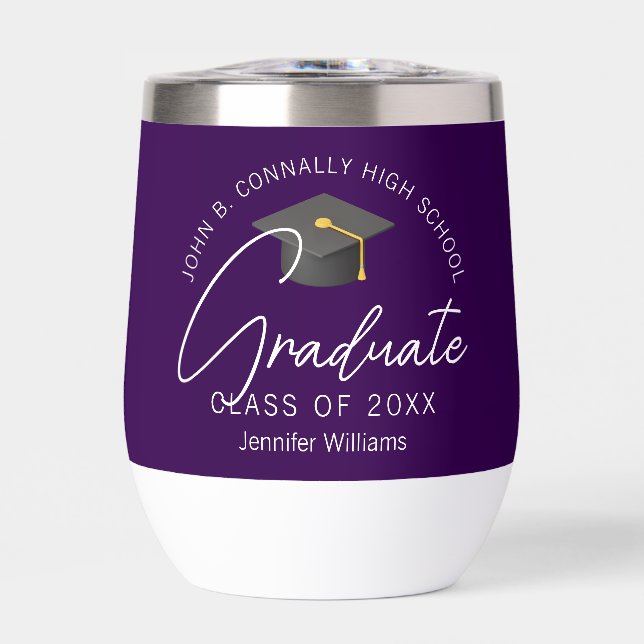 Chic Purple Graduation Party Customized Graduate (Front)
