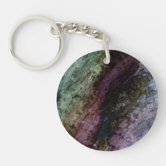 Chic Purple Green Frost Streaks Acrylic Keychain