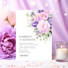 Chic Purple Lavender Pink Violet Floral Wedding 