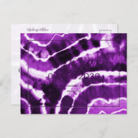 Chic Purple Marble Tie Dye Wedding Save the Date