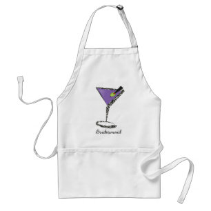 chic purple martini standard apron
