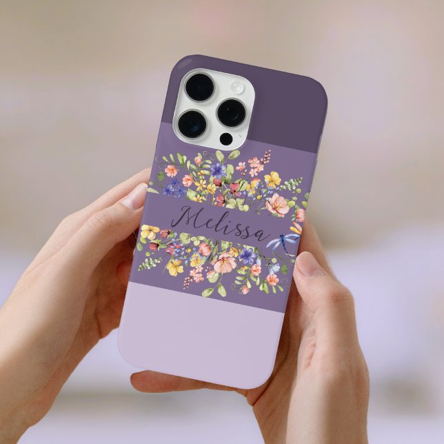 Chic Purple Palette Blooms Wildflowers Case-Mate iPhone Case (Creator Uploaded)